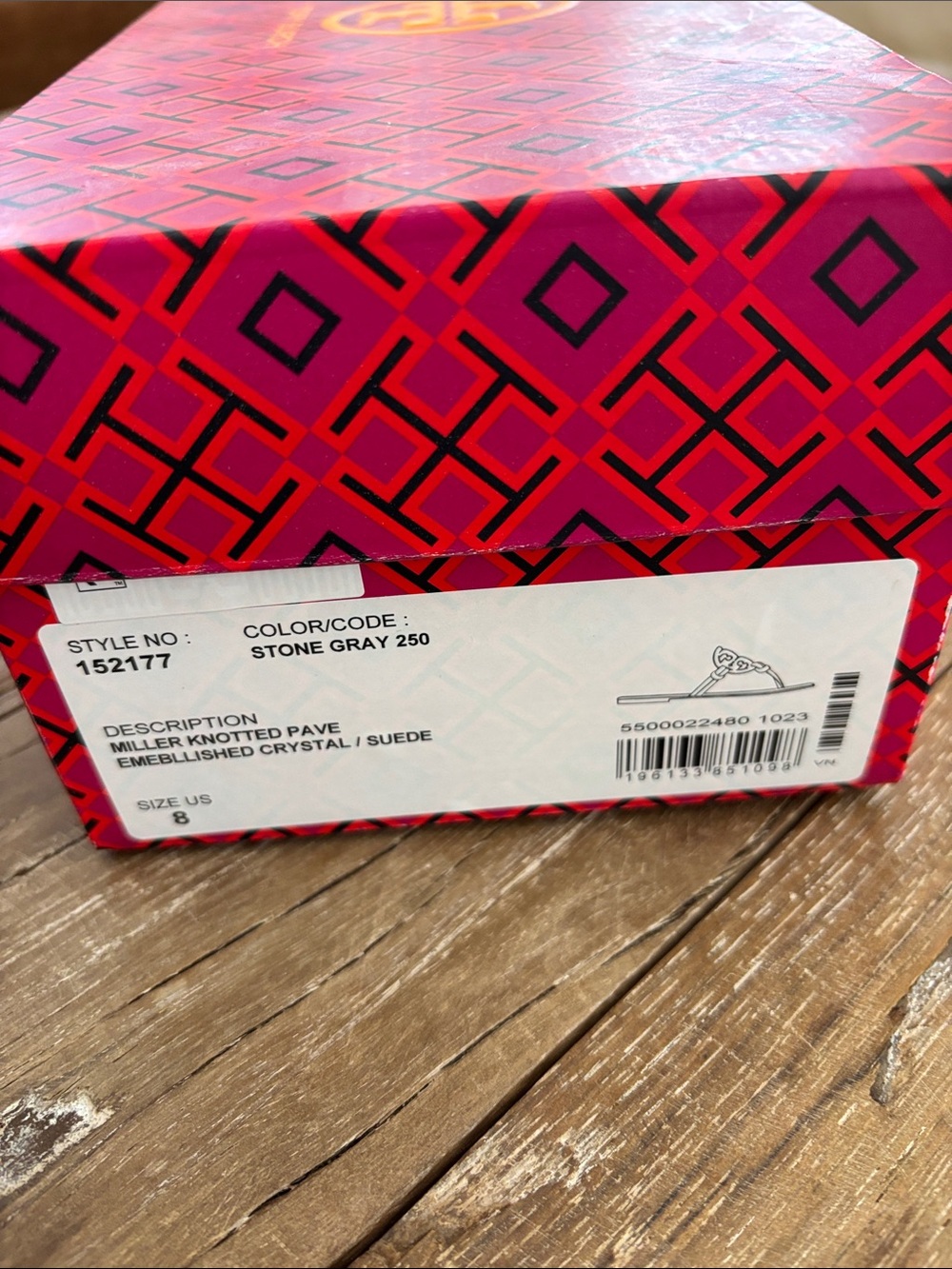 Tory Burch Miller Knotted Pave Embellished Crystal/Suede w/dustbag NIB - Picture 11 of 14